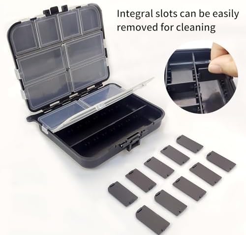 Aventik Fishing Tackle Box Tackle Utility Boxes Plastic Box Storage Organizer Box Fishing Tackle Storage(Hook box-12C) - Image 5