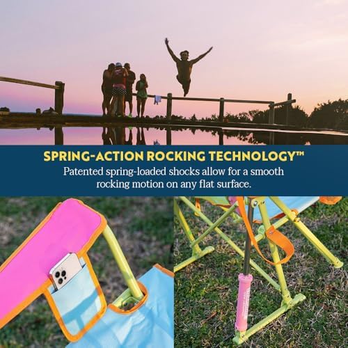 GCI Outdoor Comfort Pro Rocker Camping Chair | Portable Folding Rocking Chair with Durable Armrests & Drink Holder — Sweet Tea - Image 5