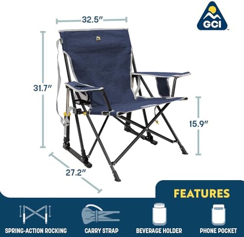 GCI OUTDOOR Kickback Rocker Outdoor Rocking Chair with Beverage Holder - Image 4