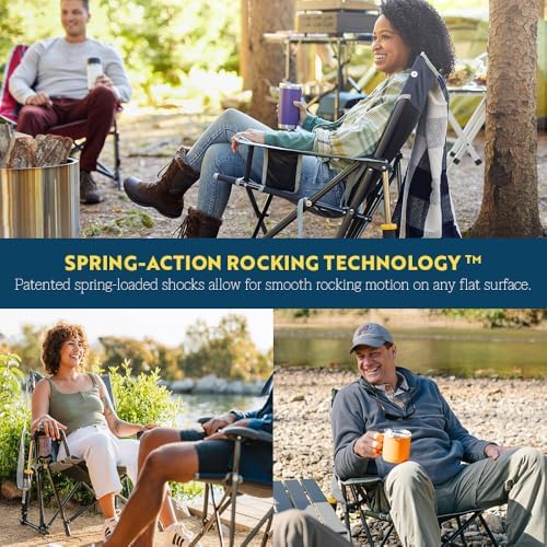 GCI OUTDOOR Kickback Rocker Outdoor Rocking Chair with Beverage Holder - Image 6